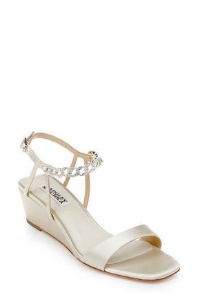 Badgley Mischka Kaelyn Wedge Sandal in Ivory at Nordstrom Rack, Size 6.5