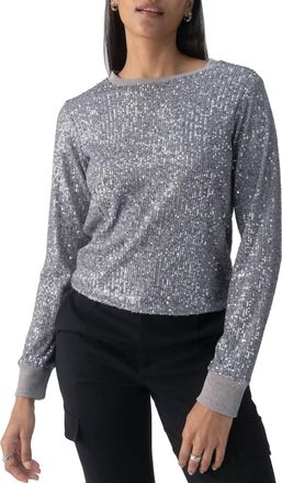 Sanctuary Sparkle Together Top In Grey