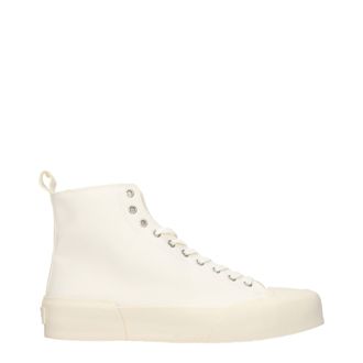 Jil Sander Beige Stoffen Hoge Sneakers