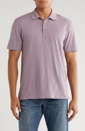 Vince Short Sleeve Slub Polo in Shadow Mauve at Nordstrom Rack, Size Xx-Large