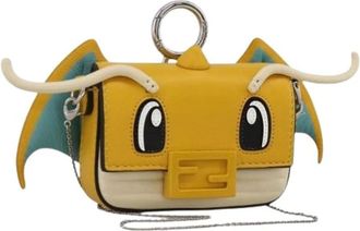 Fendi Pre-owned Vintage Mini Schoudertas - Dames - Vintage Mini Tas - Geel - ONE Size - Leer - Vintage