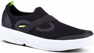Oofos Mens Oomg Mesh Low Sneaker In Black/white
