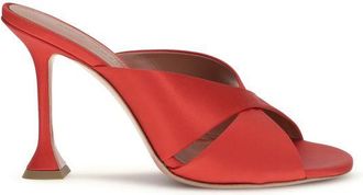 Amina Muaddi Multicolor Silk Stiletto Heel Womens Sandals
