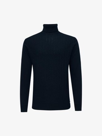 Gentiluomo Cable Rollneck | Donkerblauw