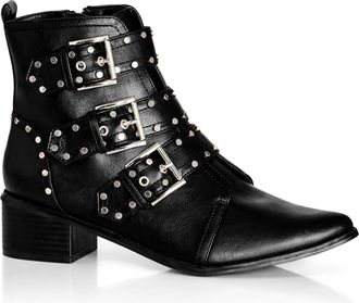 City Chic Womens Ankle Boots - Detail, Black, 5.5 UK Wide