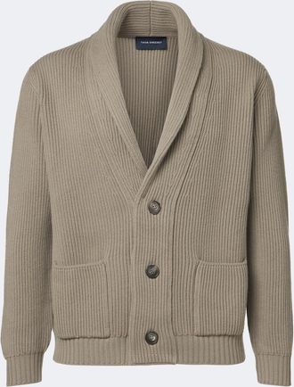 Thom Sweeney C&aacute;rdigan acanalado de lana