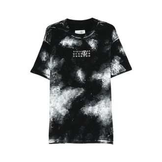 Maison Margiela T-Shirts, male, Black, Size: 2XL Graphic Print Crew Neck T-shirt