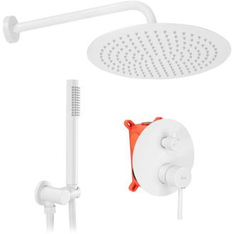 Rea Rea - Conjunto De Ducha Empotrado Lungo Blanco + Box