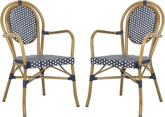 Safavieh Set de 2 mimbre sillas de comedor para exteriores