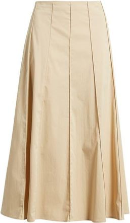 Anne Klein Paneled A-Line Midi Skirt in Safari at Nordstrom, Size Medium