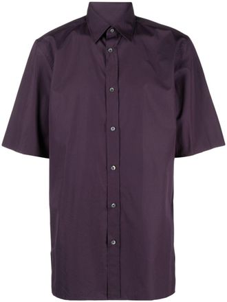 Maison Margiela four-stitch short-sleeve shirt - Purple