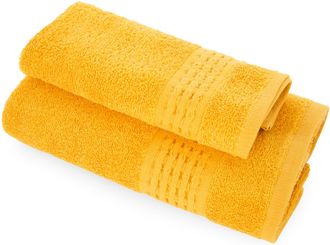 KASANOVA Coppia asciugamani bagno ocra viso e ospite