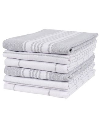 KAF Home Kaf Home Set Of 6 Monaco Terry Kitchen Towels