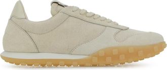 Jil Sander Sand Canvas And Suede Moon Sneakers