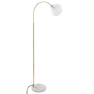 Atmosphera Atmosphera - L&aacute;mpara De Pie Arco laye - Blanco Y Dorado - Z&oacute;calo De M&aacute;rmol A. 150 Cm Cr&eacute;ateur DInt&eacute;rieur