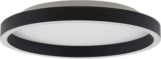 Lucande Lucande L&aacute;mpara De Techo Led rotundo En Negro Pl&aacute;stico