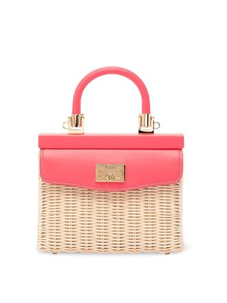 Rodo Wicker And Leather Small Handbag