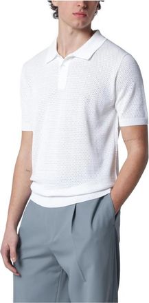 Roberto Collina Polo Punto Rete - Heren - Polos - Wit - L - Tops