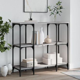 vidaXL Tavolino Consolle Grigio Sonoma 102x35x90 cm Legno Multistrato - Vidaxl