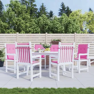 vidaXL Cojines Para Silla Con Respaldo Bajo 6 Uds Tela Rosa Vidaxl