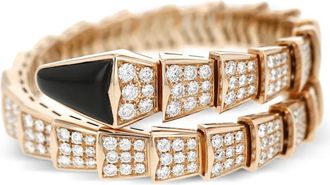 Bulgari Bracciale Serpenti Viper in oro rosa con diamanti e onice anni 2010