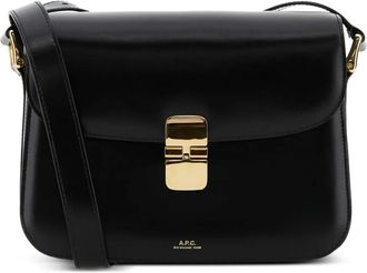 A.P.C. Grace leren crossbodytas - Zwart