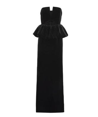 Self Portrait Self-Portrait Velvet Peplum Maxi Dress Size L