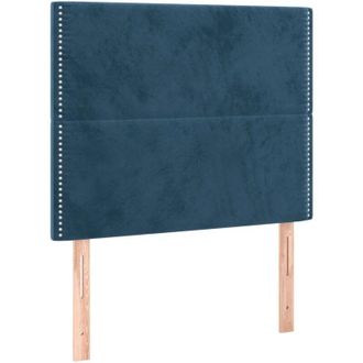 vidaXL Cabecero Con Luces Led Terciopelo Azul Oscuro 90x5x118/128 Cm Vidaxl