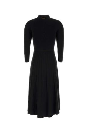 Michael Kors Womens Polo Flare Midi Dress Black Abiti