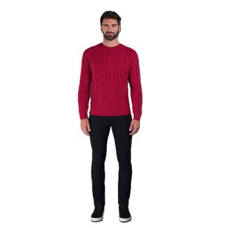 Moorer MenS Red Cable Knit Sweater, Size 46