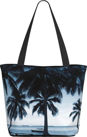 AOOEDM Hawaiian Coast Plam Tree Ladies Shopping Bag 13x11x7in.The Perfect ValentineS Day Gift.It Is The Best ValentineS Day Gift For Mom, Daughter, Wife,Etc
