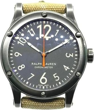 Ralph Lauren Pre-owned Watches, male, Black, Size: ONE SIZE Pre-owned Wristwatch Rlr0220900