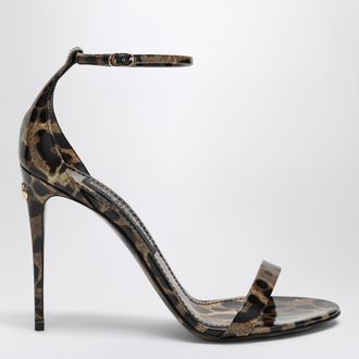 Dolce & Gabbana Sandalo Keira in pelle stampa leopardo