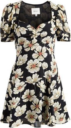 Reformation Rebecca Sweetheart Neck Minidress in Oriole at Nordstrom Rack, Size 12