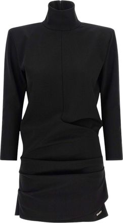 The Attico Black Turtle Neck Mini Dress