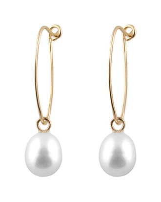 Splendid Pearls 14K 5.5-6Mm Freshwater Pearl Drop Earrings