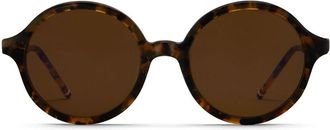 Thom Browne tortoiseshell round-frame sunglasses - unisex - Acetate - 53