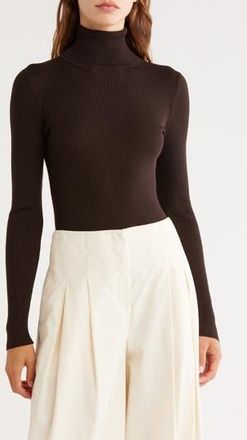 TWP Wool Knit Turtleneck Top in Chocolate at Nordstrom Rack, Size X-Large