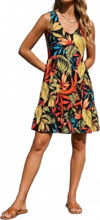 Tribal Tropical Dress In Multi