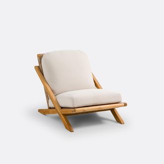 La Redoute Interieurs Lage outdoor fauteuil, acacia, Cossi