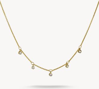 Thomas Sabo catenina con zirconi bianchi in oro giallo, bianco