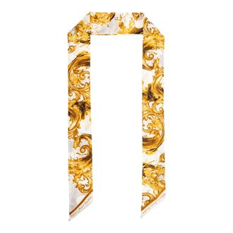 Versace Jeans Couture Silky Scarves, female, Multicolor, Size: ONE SIZE Printed Silk Twill Scarf Tie