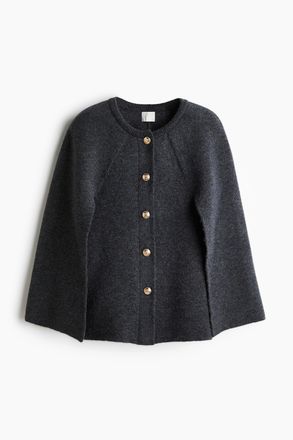 H&M Gestricktes Cape - Dunkelgraumeliert