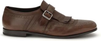 Churchs Brown Houndstooth Leather Loafers