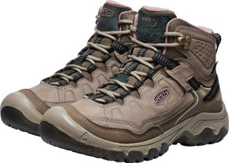 Keen Wanderschuh KEEN TARGHEE IV MID WP, Damen, Gr. 37,5, braun (brindle, nostalgia rose), Leder, Textil, Schuhe Wanderschuh, wasserdicht
