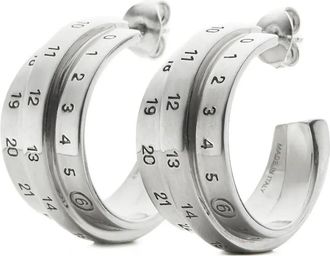 Maison Margiela Orecchini a cerchio Triple Number - Argento