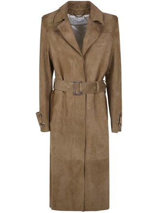 Golden Goose Journey WS Peggy Trench Coat With Belt Light Suede
