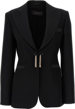 Max Mara Black Peaked Lapel Blazer