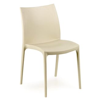 Dmora Dmora Chaise Empilable, Made In Italy, 46 X 54 X 82 Cm, Couleur Beige