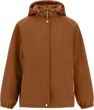 Herno Oversized Panelled Jacket - Dames - Zomerjassen - Bruin - S - Jassen